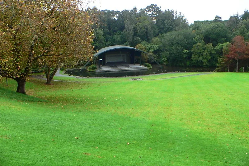 The Bowl of Brooklands stage across the lake from its grassy amphitheatre